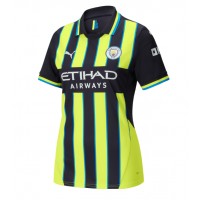 Camisa de Futebol Manchester City Equipamento Secundário Mulheres 2024-25 Manga Curta